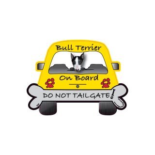 Bull Terrier On Board Car Magnet - Image 2
