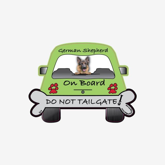 German Shepherd On Board Car Magnet