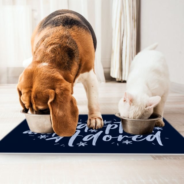 Adopted Pet Food Mat - Cute Anti-Slip Pet Bowl Mat - Trendy Pet Feeding Mat - Image 4