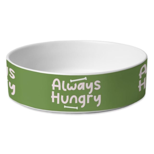 Always Hungry Pet Bowl - Funny Dog Bowl - Best Design Pet Food Bowl
