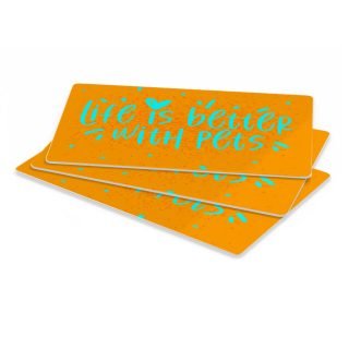 Life Is Better With Pets Pet Food Mat - Kawaii Anti-Slip Pet Bowl Mat - Printed Pet Feeding Mat - Image 3