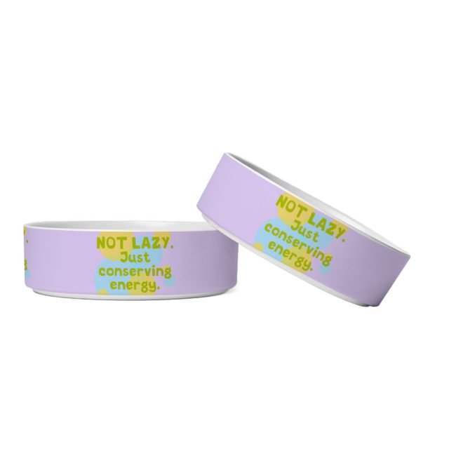 I Am Not Lazy Pet Bowl - Quote Dog Bowl - Themed Pet Food Bowl - Image 3