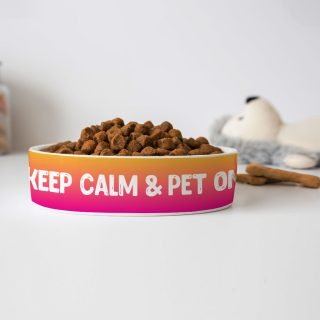 Best Keep Calm Pet Bowl - Trendy Dog Bowl - Cool Pet Food Bowl - Image 4