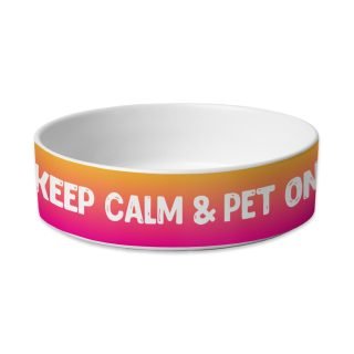 Best Keep Calm Pet Bowl - Trendy Dog Bowl - Cool Pet Food Bowl - Image 2