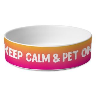 Best Keep Calm Pet Bowl - Trendy Dog Bowl - Cool Pet Food Bowl