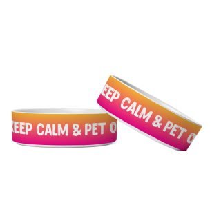 Best Keep Calm Pet Bowl - Trendy Dog Bowl - Cool Pet Food Bowl - Image 3