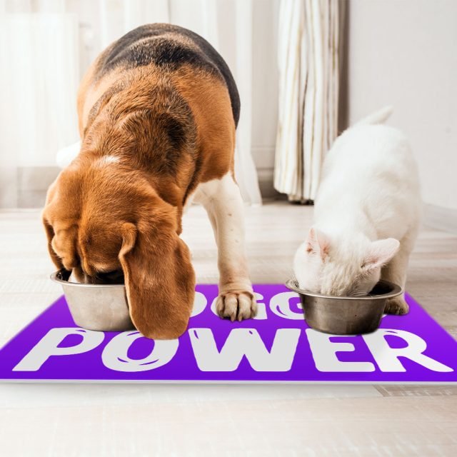 Cool Print Pet Food Mat - Cool Design Anti-Slip Pet Bowl Mat - Themed Pet Feeding Mat - Image 4