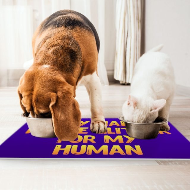 Cool Saying Pet Food Mat - Best Quote Anti-Slip Pet Bowl Mat - Printed Pet Feeding Mat - Image 4