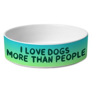 I Love Dogs Pet Bowl - Printed Dog Bowl - Quotes Pet Food Bowl