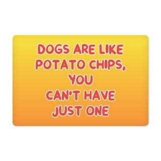 Dogs are Like Potato Chips Pet Food Mat - Funny Print Anti-Slip Pet Bowl Mat - Themed Pet Feeding Mat - Image 2