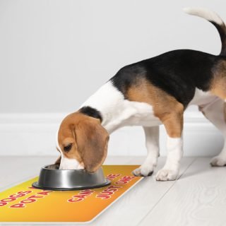 Dogs are Like Potato Chips Pet Food Mat - Funny Print Anti-Slip Pet Bowl Mat - Themed Pet Feeding Mat - Image 5