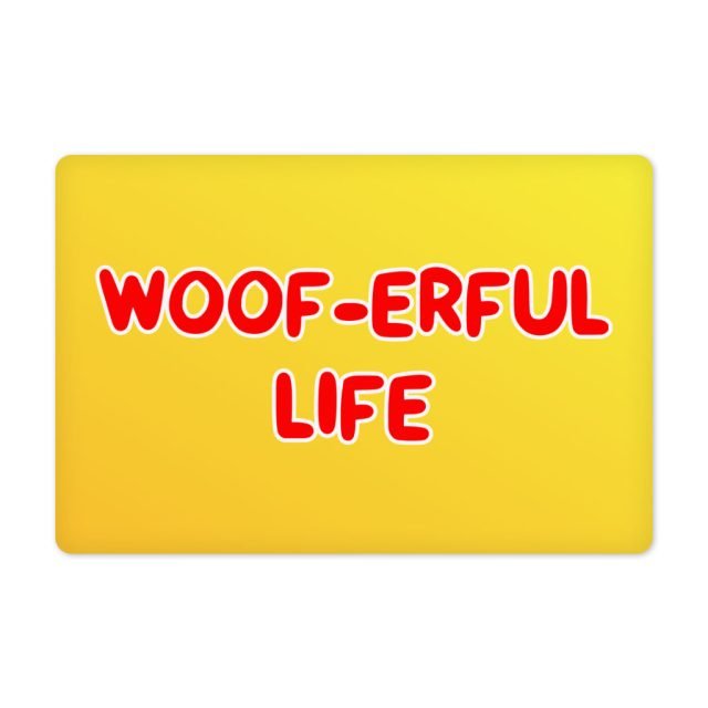Woof Pet Food Mat - Funny Anti-Slip Pet Bowl Mat - Cool Pet Feeding Mat - Image 2