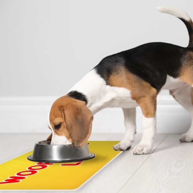 Woof Pet Food Mat - Funny Anti-Slip Pet Bowl Mat - Cool Pet Feeding Mat - Image 5