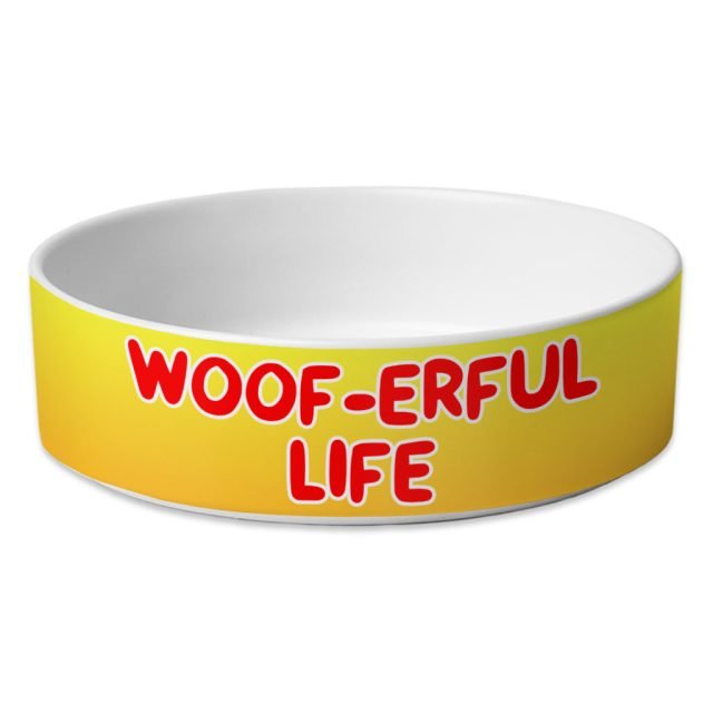 Woof Pet Bowl - Funny Dog Bowl - Cool Pet Food Bowl