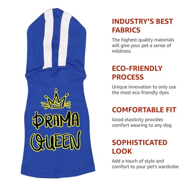 Drama Queen Dog Shirt with Hoodie - Funny Dog Hoodie - Themed Dog Clothing - Image 7