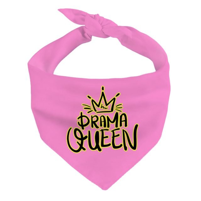 Drama Queen Pet Bandana - Funny Dog Bandana - Themed Pet Scarf - Image 2