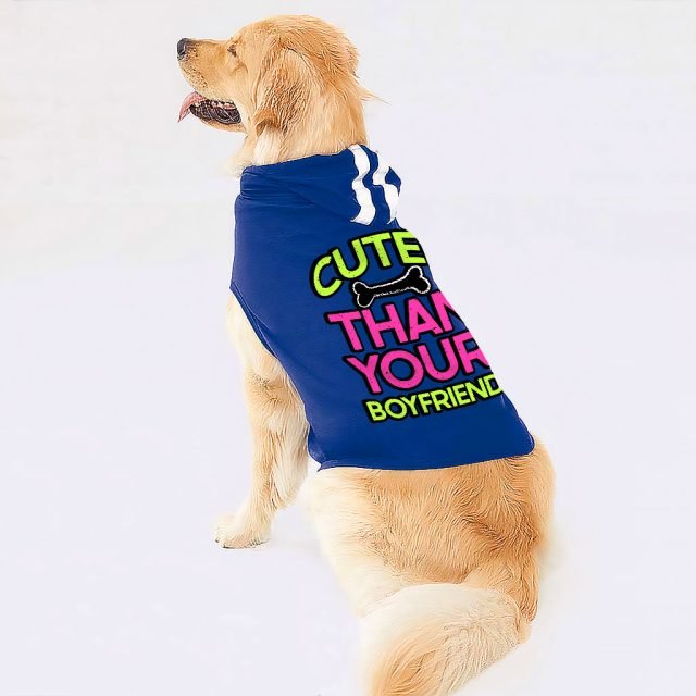 Cuter Than Your Boyfriend Dog Shirt with Hoodie - Funny Dog Hoodie - Colorful Dog Clothing - Image 4