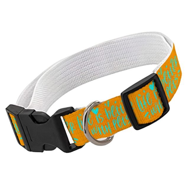 Life Is Better With Pets Pet Collar - Kawaii Dog Collar - Printed Dog Collar