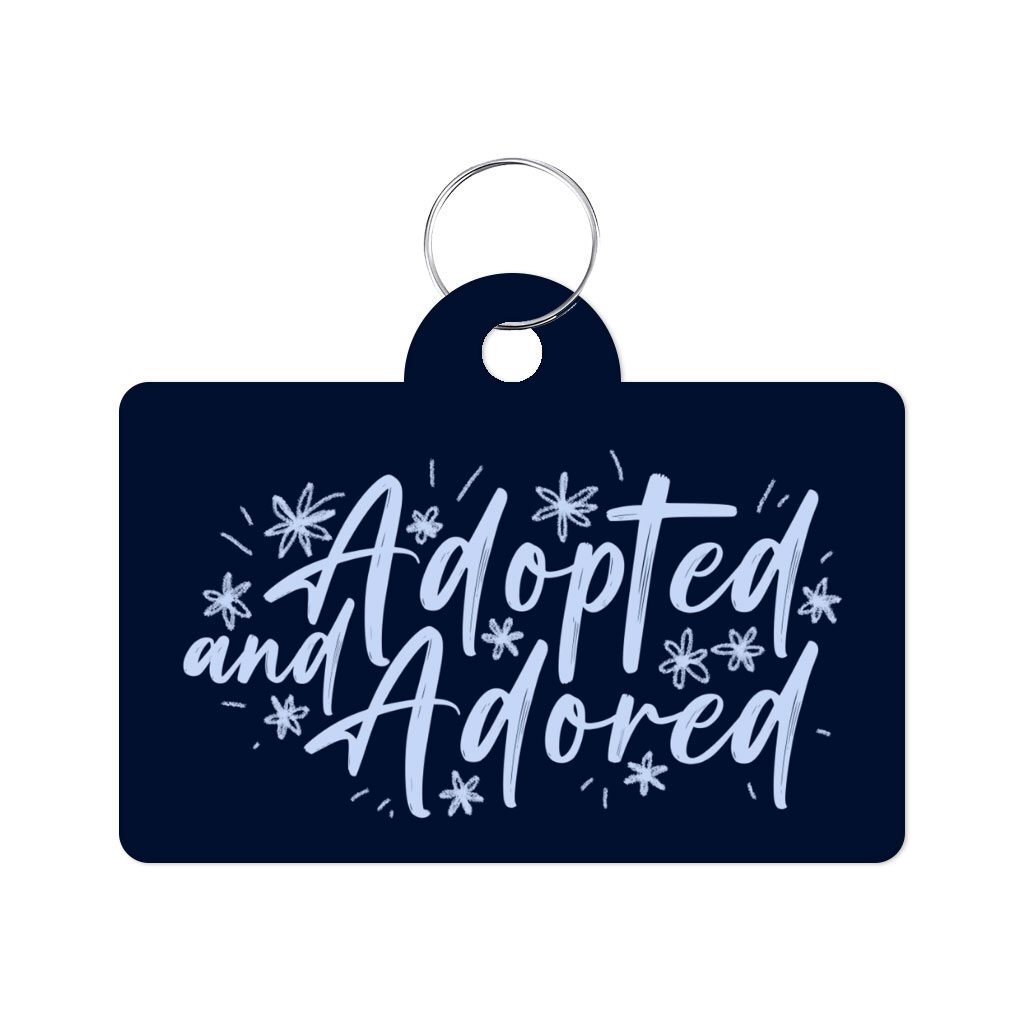 Adopted Pet ID Tag - Cute Pet Tag - Trendy Pet ID Tag -Forever Tag
