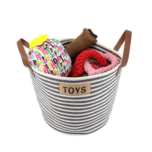 Cotton Rope Pet Toy Storage Basket