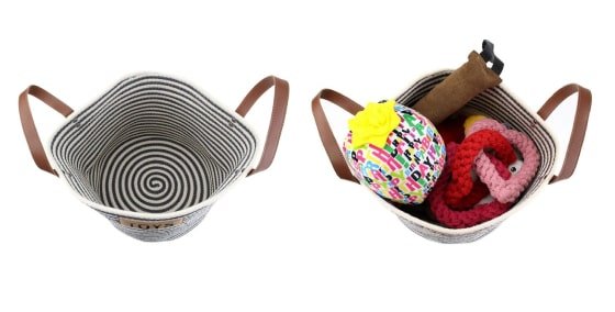 Cotton Rope Pet Toy Storage Basket