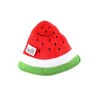 Cheerful Smiley Watermelon Squeaker Plush Dog Toy - Image 2