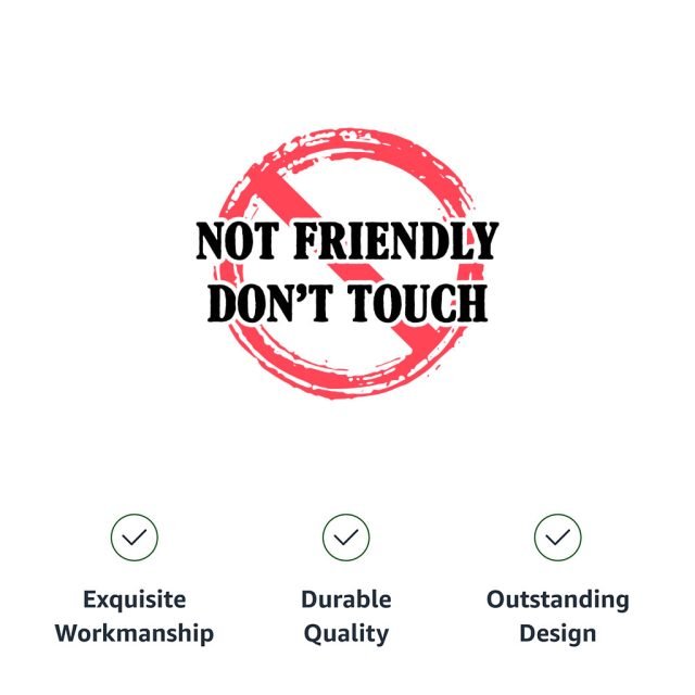 Not Friendly Don't Touch Dog Denim Jacket - Quote Dog Denim Coat - Graphic Dog Clothing