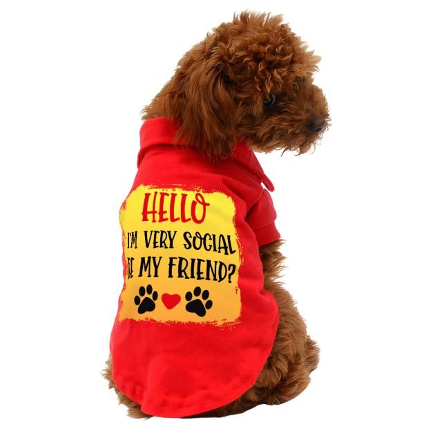 Friend Dog Polo Shirt - Colorful Dog T-Shirt - Printed Dog Clothing - Image 4