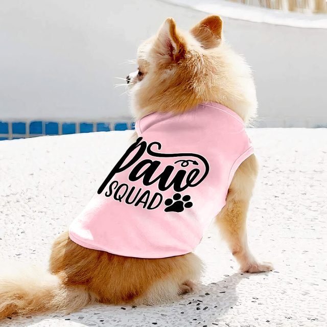 Paw Squad Dog Sleeveless Shirt - Graphic Dog Shirt - Unique Dog Clothing - Image 6