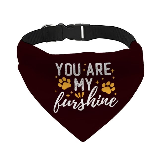 Cute Quote Pet Bandana Collar - Furshine Scarf Collar - Text Design Dog Bandana - Image 2