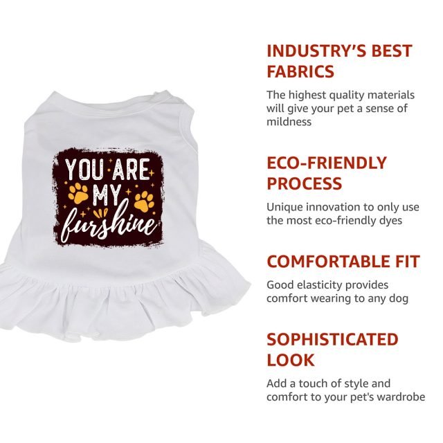 Cute Quote Dog Sundress - Furshine Dog Dress Shirt - Text Design Dog Clothing